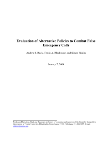 Evaluation of Alternative Policies to Combat False Emergency Calls