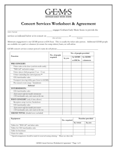 Concert Services Agreement