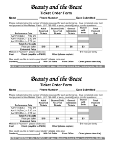 Ticket Order Form