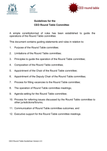 Guidelines for the CEO Round Table Committee