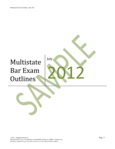 Multistate Bar Exam Outlines