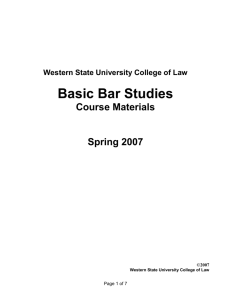 Pass (7-8 points) - Western State College of Law