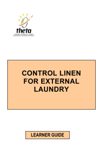 Control Linen for External Laundry