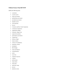 Political Science Final REVIEW