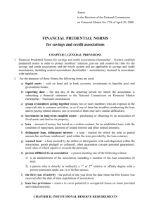 financial prudential norms