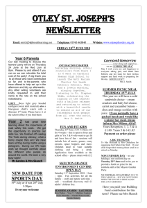 2010 06 18 Newsletter - St Joseph's Primary School
