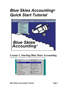 Quick Start Tutorial for Blue Skies
