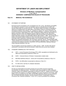 CCR Template - Colorado Department of Labor and Employment