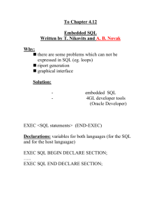 Embedded SQL