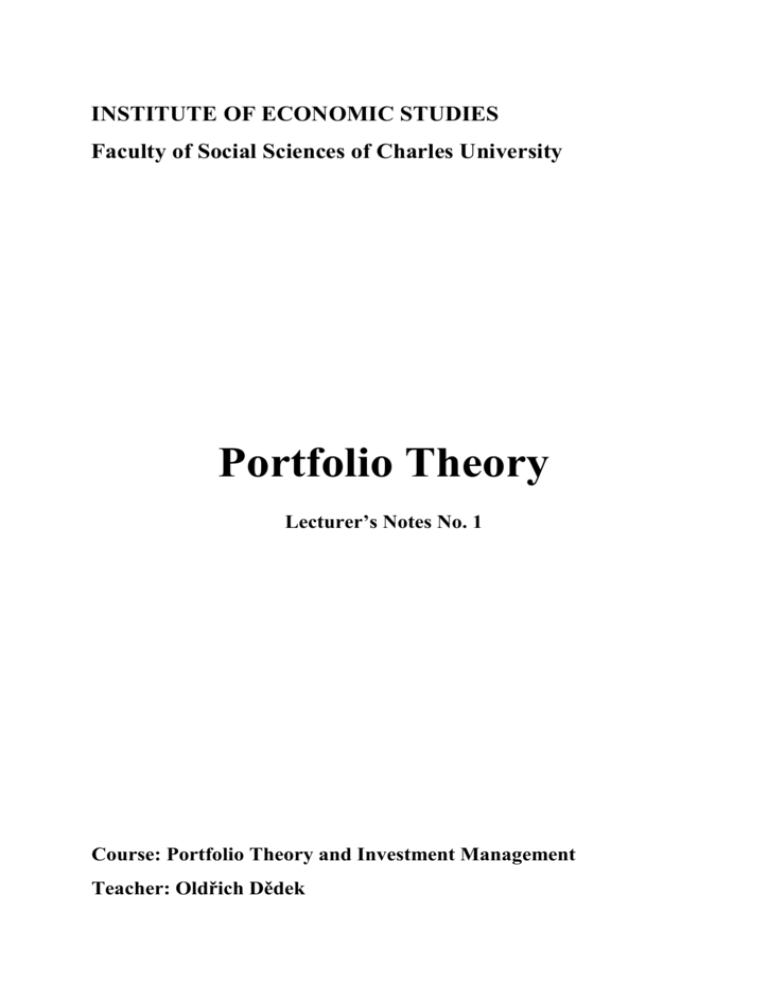 Portfolio Theory