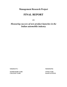 Marketing-Project-Report-on-Measuring-success-of-New-product