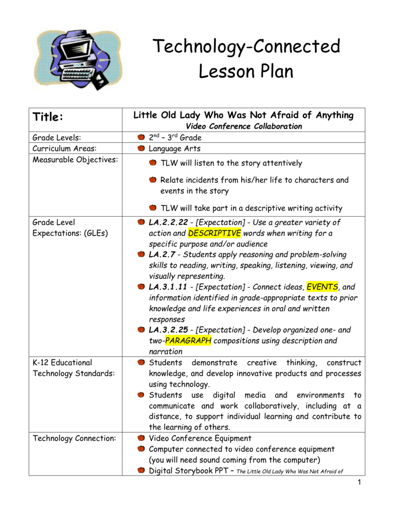 technology based lesson plans