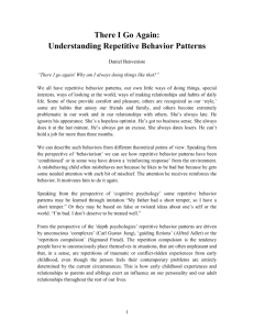 Understanding Repetitive Behavior Patterns