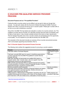 1 E-Voucher Pre-Qualified Service Provider Process FINAL
