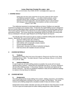 legal drafting course syllabus - 2003