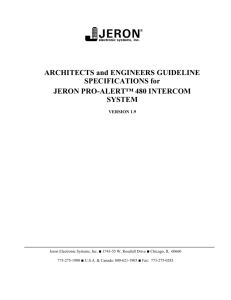 A&E Spec - Jeron Electronic Systems, Inc