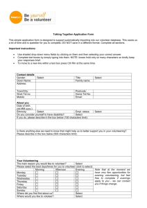 Talking Together Application Form This simple application form is