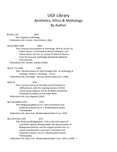 UGF Library Aesthetics, Ethics & Mythology By Author BL2441.2.E4