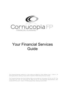 Your Financial Services Guide - Cornucopia