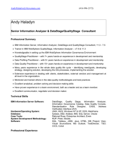 (416-996-2372) Andy Haladyn Senior Information Analyzer