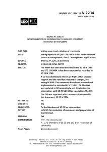 Title page N 3418 - ISO/IEC JTC1 SC25 WG1 Home Page