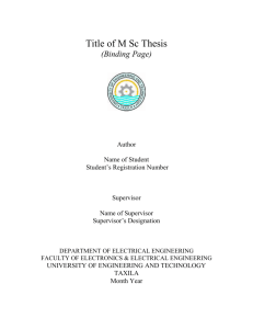 M.Sc. Thesis Template - University of Engineering and Technology