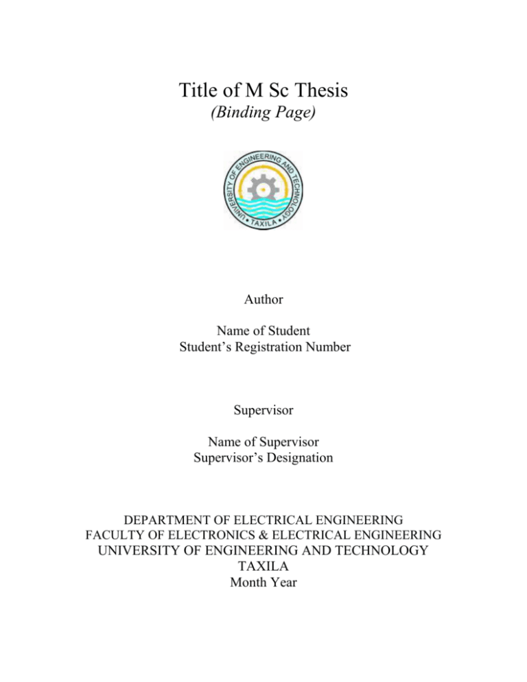 m.sc thesis format