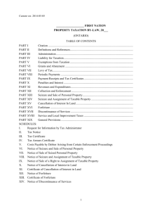 Sample Property Taxation By-law