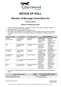Notice of Polls for Borough Elections