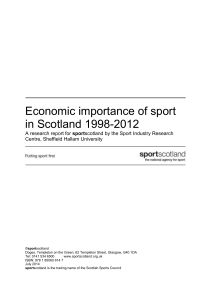 Economic importance of sport in Scotland 1998 to 2012