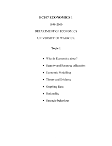 ec107 economics 1 - University of Warwick