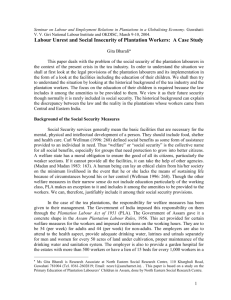 Labour Unrest and Social Insecurity of Plantation Workers: A Case