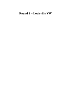 Round 1 – Louisville VW - openCaselist 2012-2013
