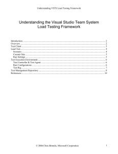 Load Testing with Visual Studio Team Edition for Tester