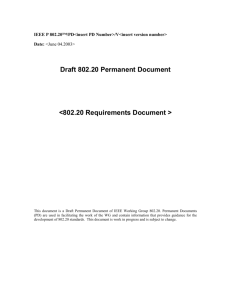 802.20 requirements Document rev 4