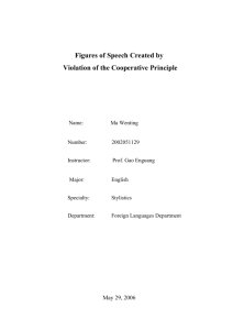 2. Figures of Speech Created by Violation of the Maxim of Quantity