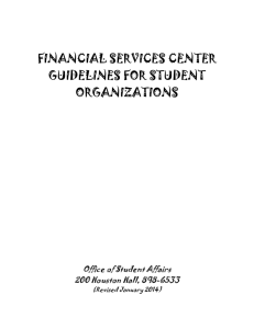 FINANCIAL SERVICES CENTER - University of Pennsylvania