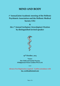 MIND AND BODY 1st Annual Joint Academic meeting of the