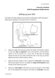 setting up your vdu - University of Sheffield