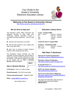 Queen's Electronic Education Library