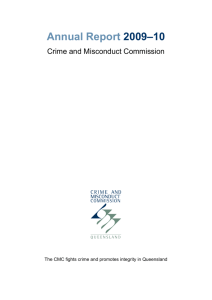 Annual Report 2009–10 - Crime and Corruption Commission