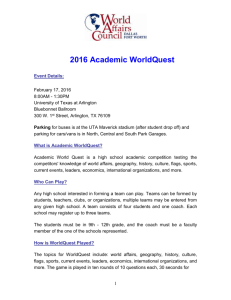 North Texas Academic WorldQuest