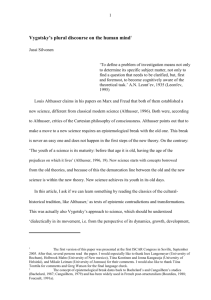 1 Vygotsky's plural discourse on the human mind1 Jussi Silvonen