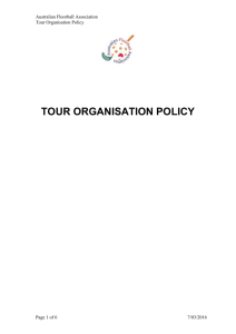 Australian Floorball Association Tour Policy – domestic and