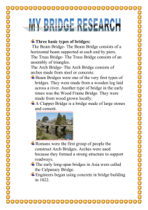 Three basic types of bridges: The Beam Bridge
