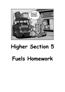 Higher Section 5 Fuels Homework Fuels Homework 1 Naphtha