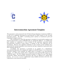 Interconnection Agreement template