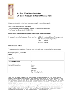 In-kind Wine Donation Form - UC Davis Graduate School of