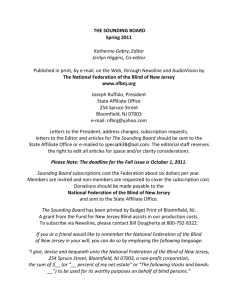 The Sounding Board Spring 2011 - National Federation of the Blind