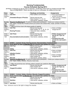 Weekly Schedule for Readings and Assignments